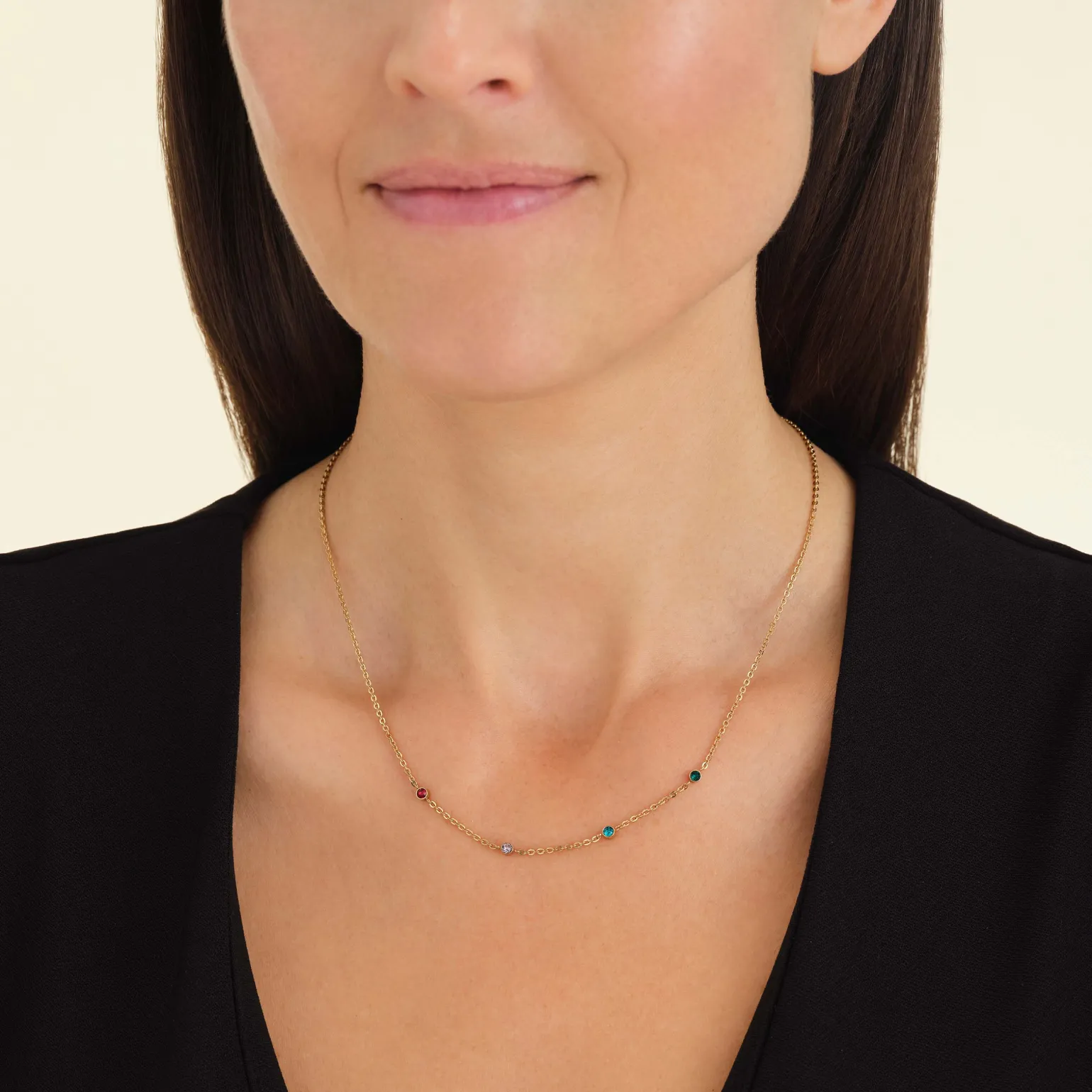 4 Birthstone Necklace
