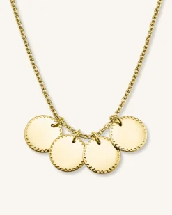 4 Coin Charm Necklace