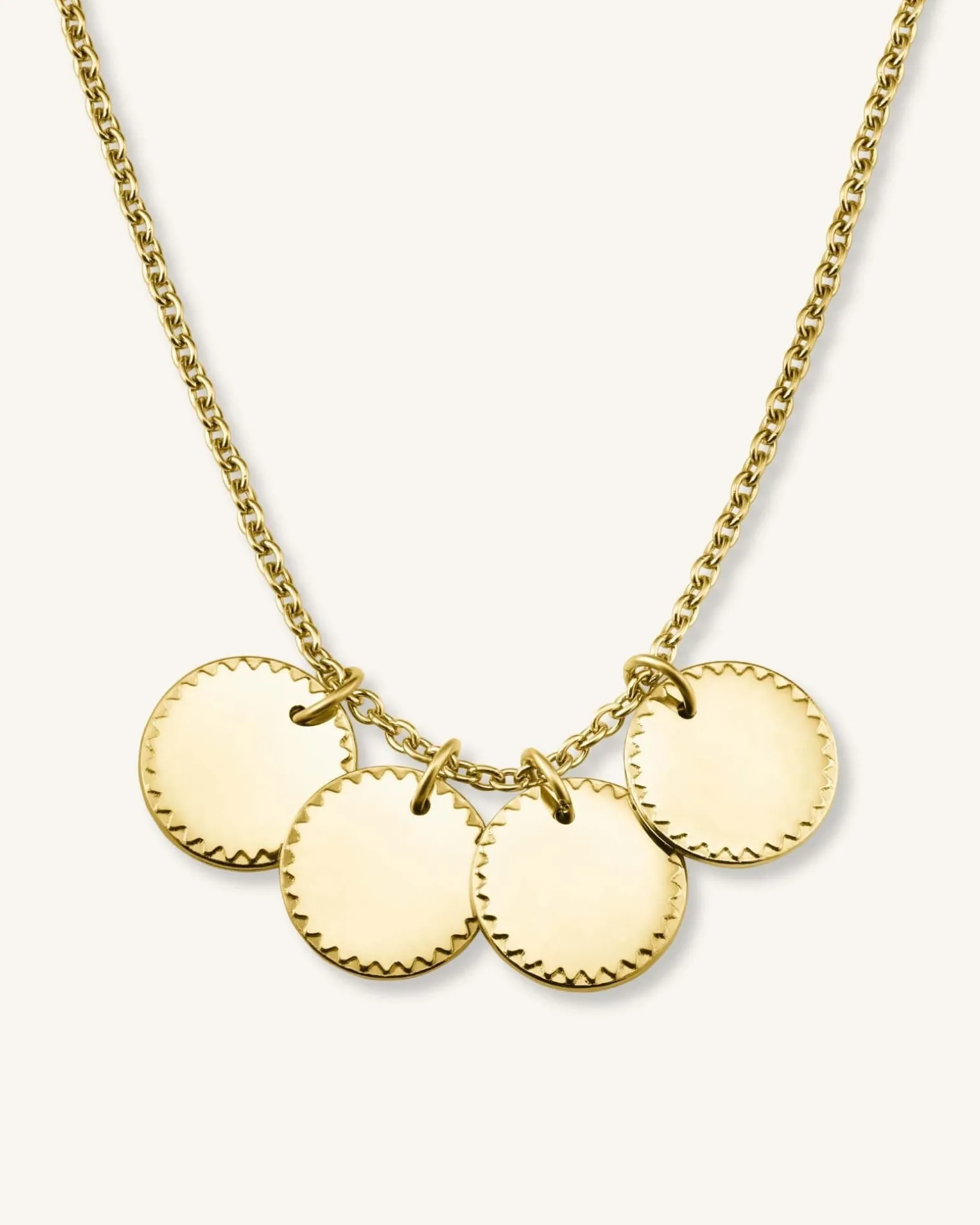 4 Coin Charm Necklace