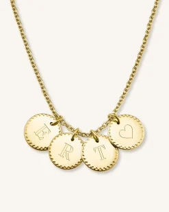 4 Coin Charm Necklace