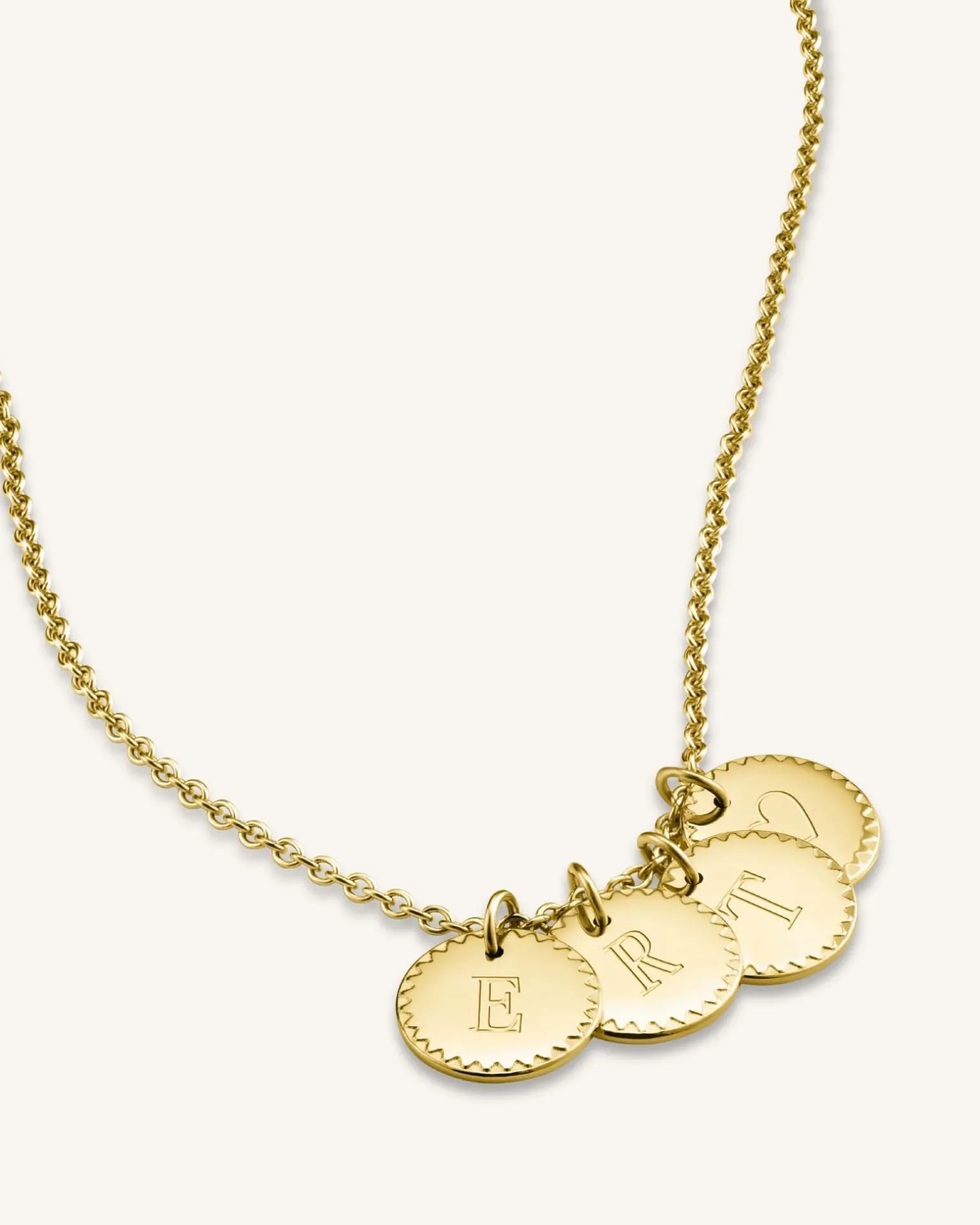 4 Coin Charm Necklace
