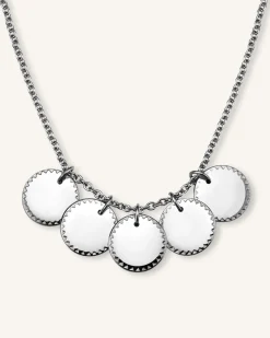 5 Coin Charm Necklace