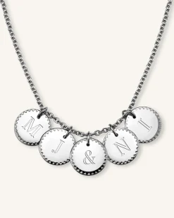 5 Coin Charm Necklace