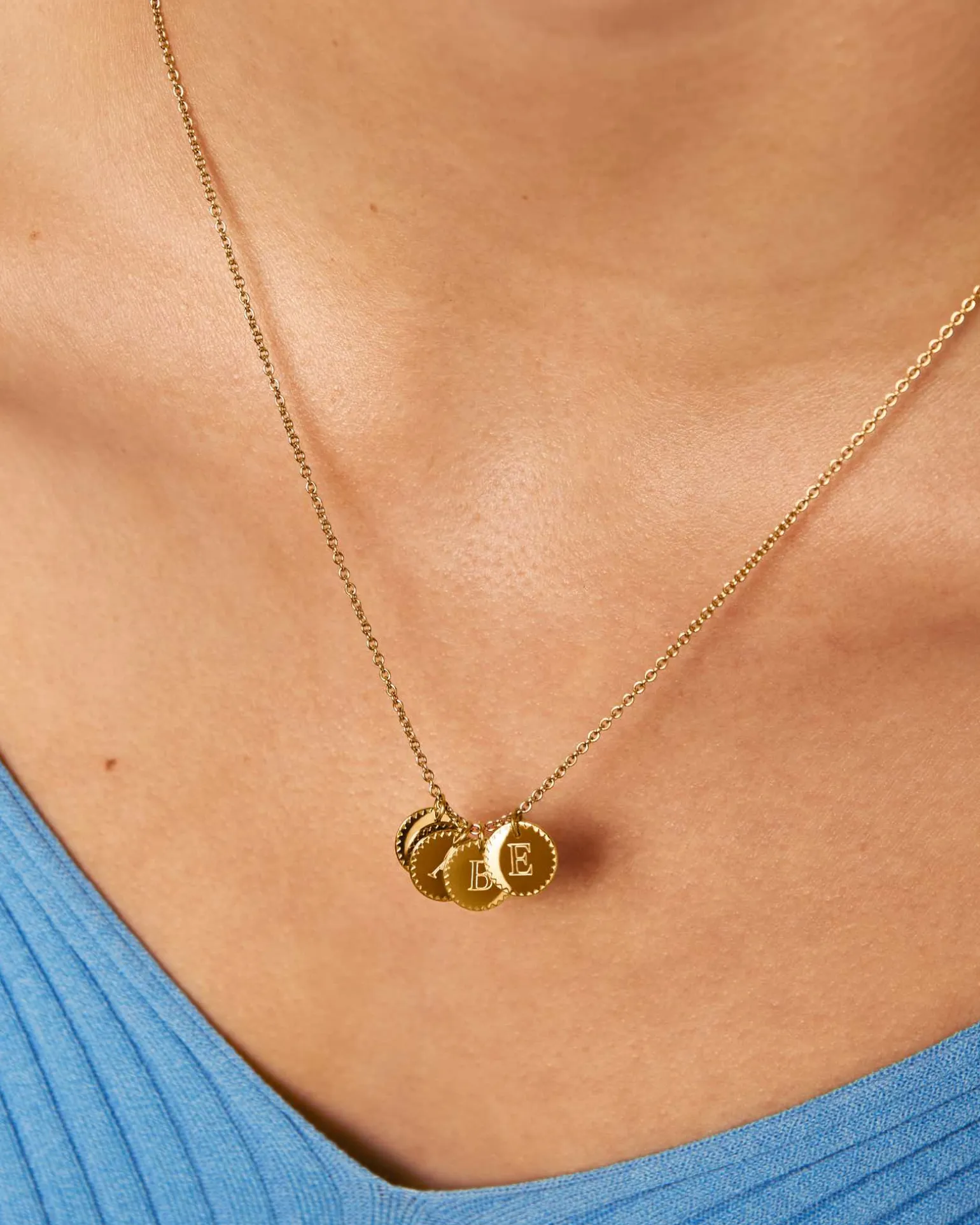 5 Coin Charm Necklace