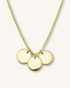 3 Coin Charm Necklace