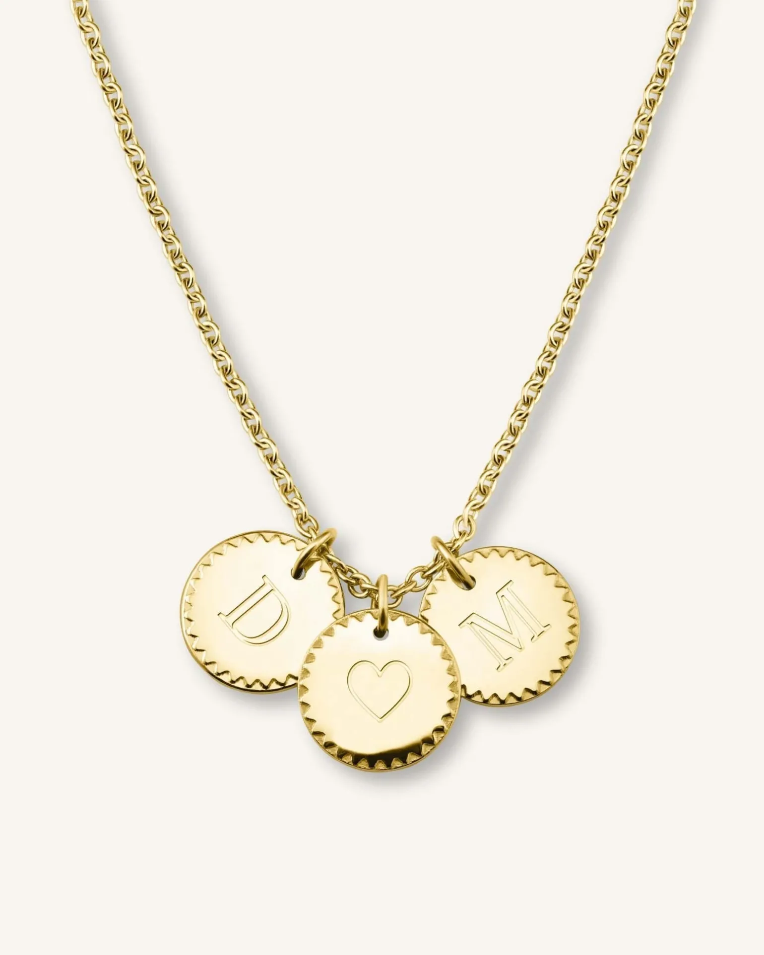 3 Coin Charm Necklace