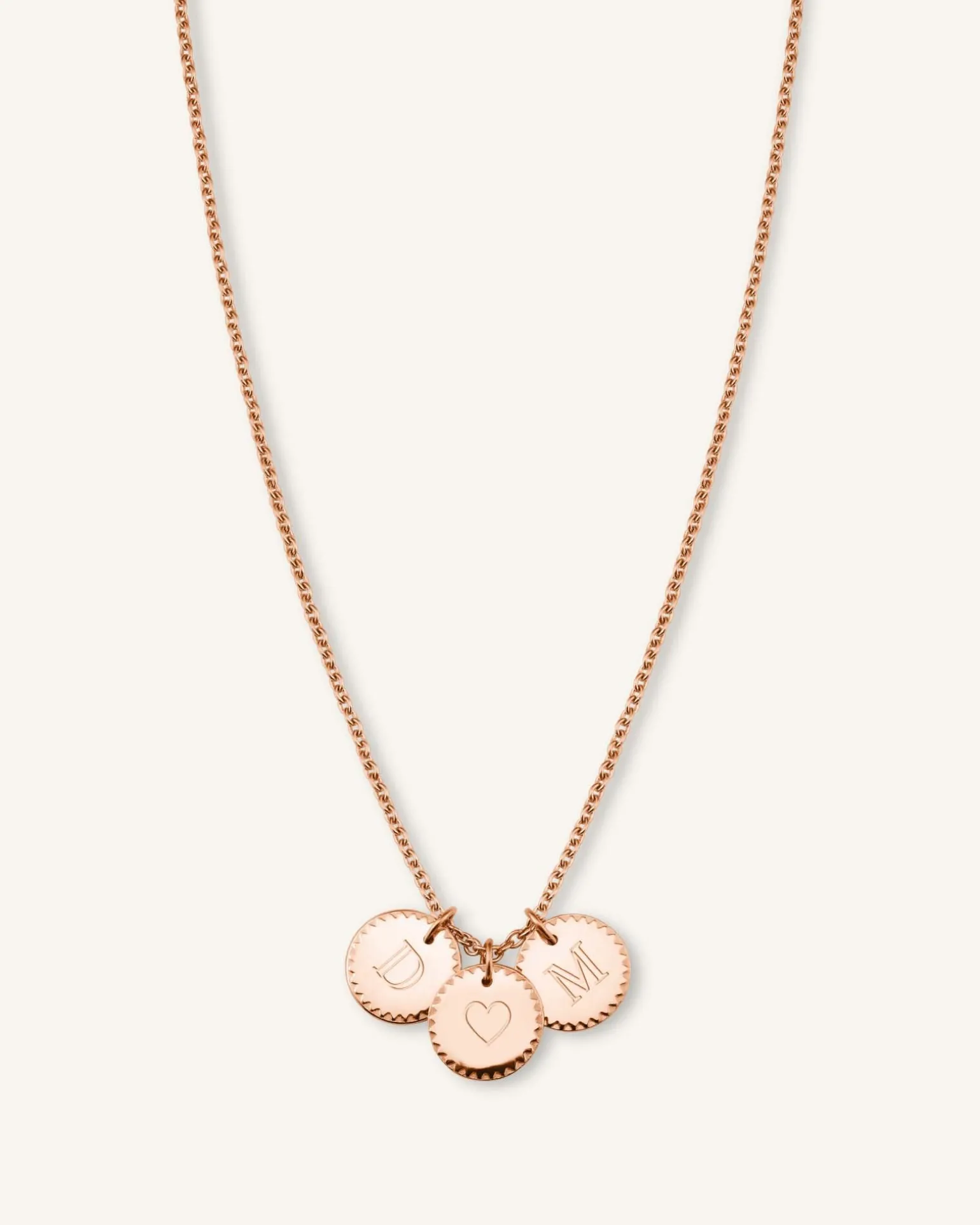 3 Coin Charm Necklace