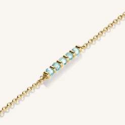 5 Stone Bracelet Blue