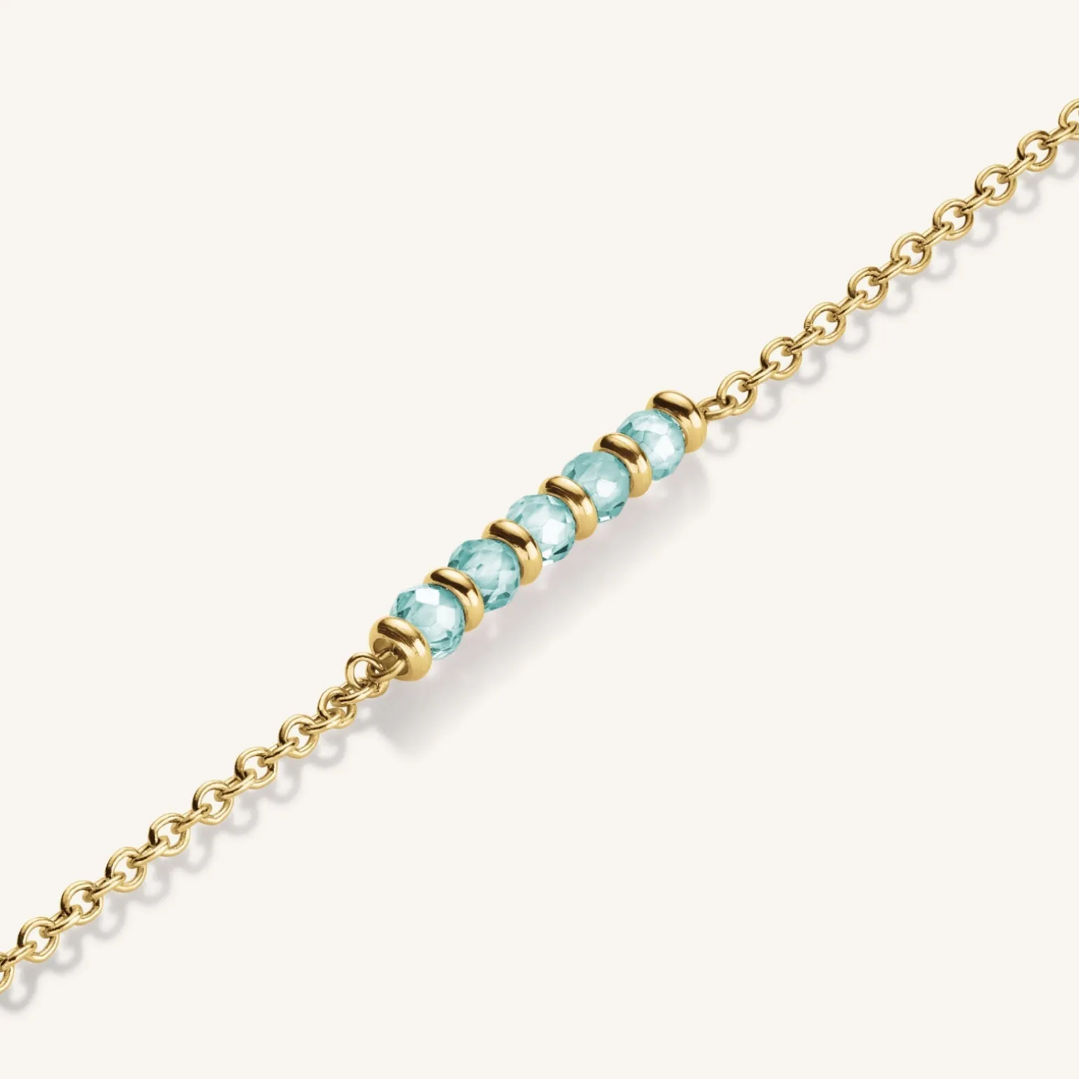 5 Stone Bracelet Blue