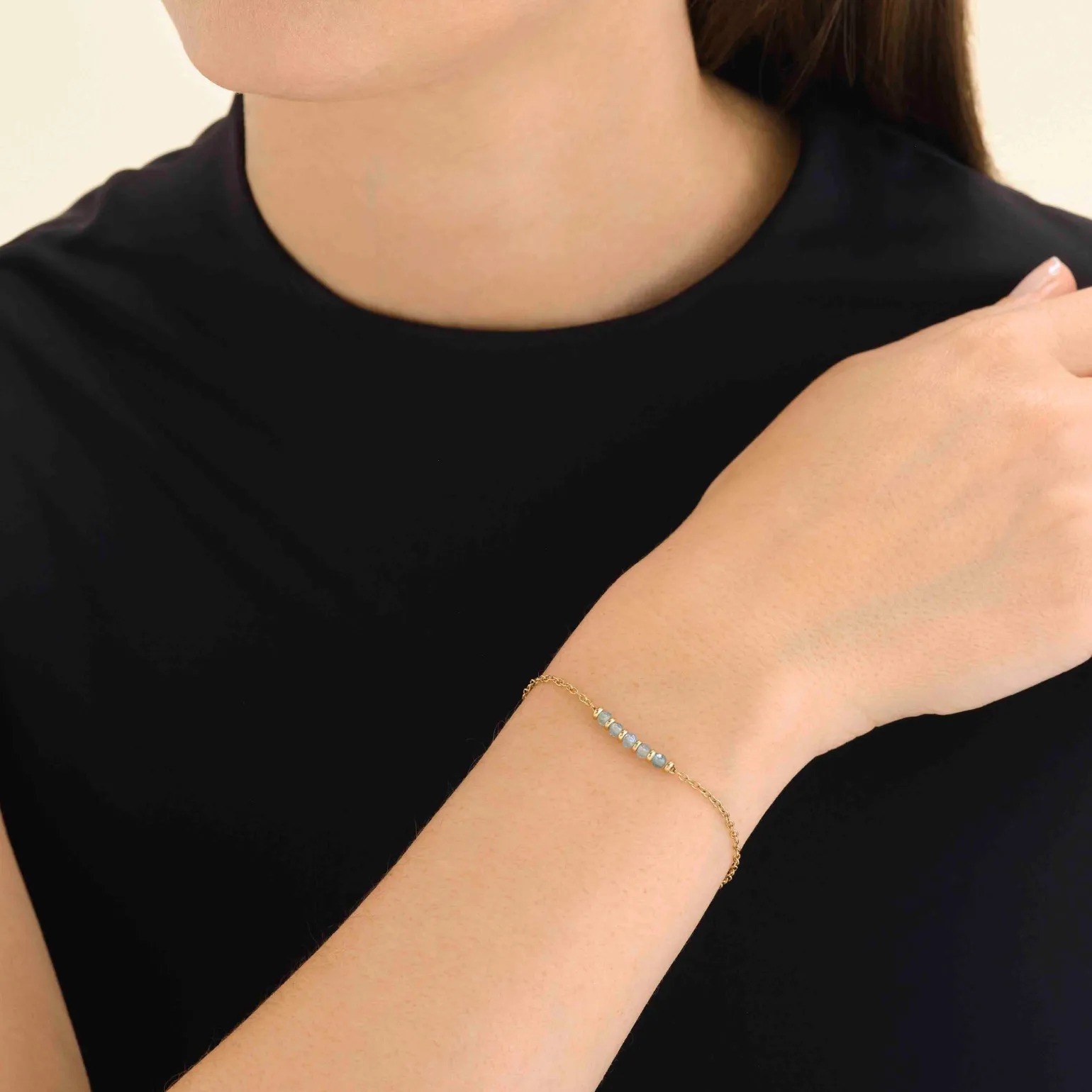 5 Stone Bracelet Blue