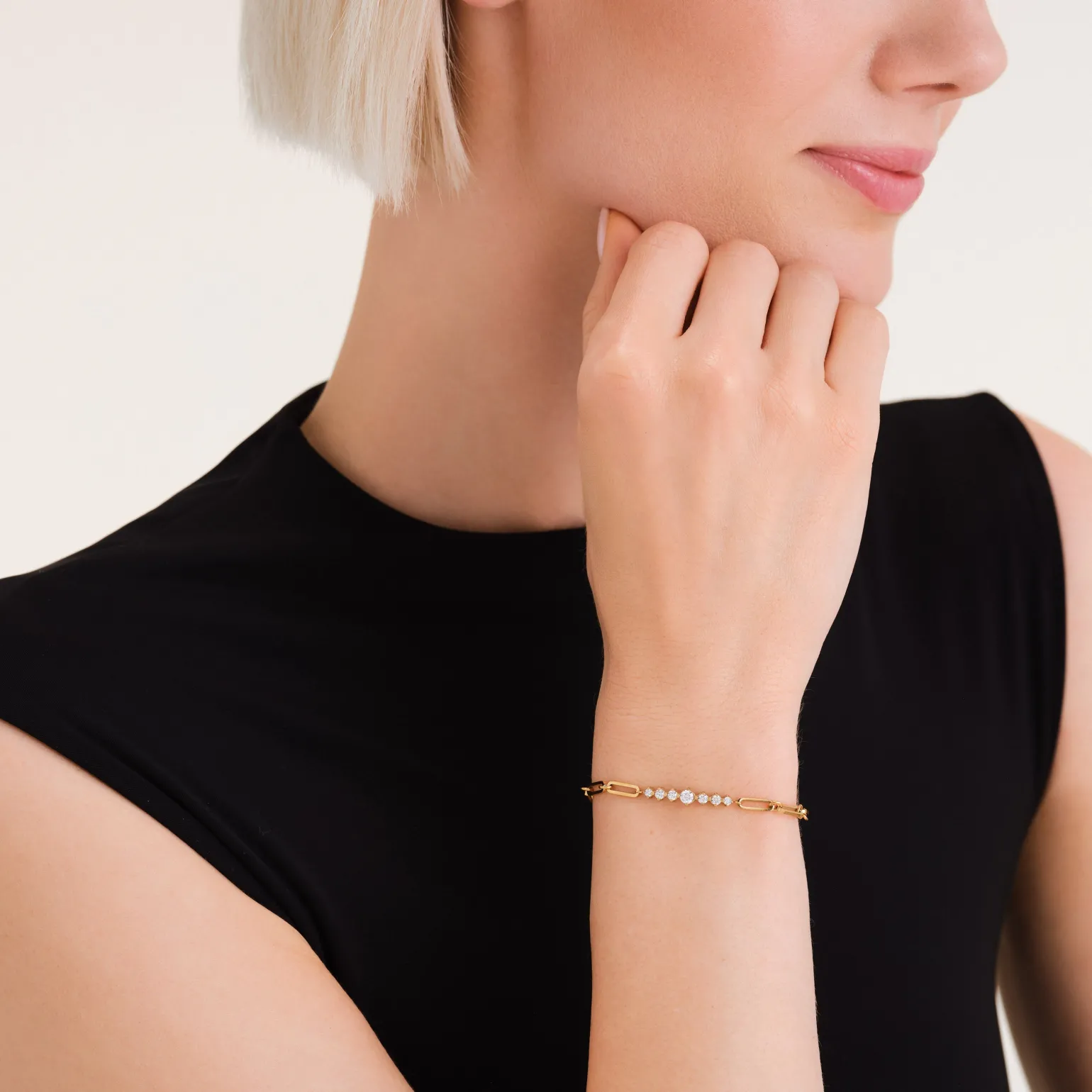 Bar Bracelet With Stones