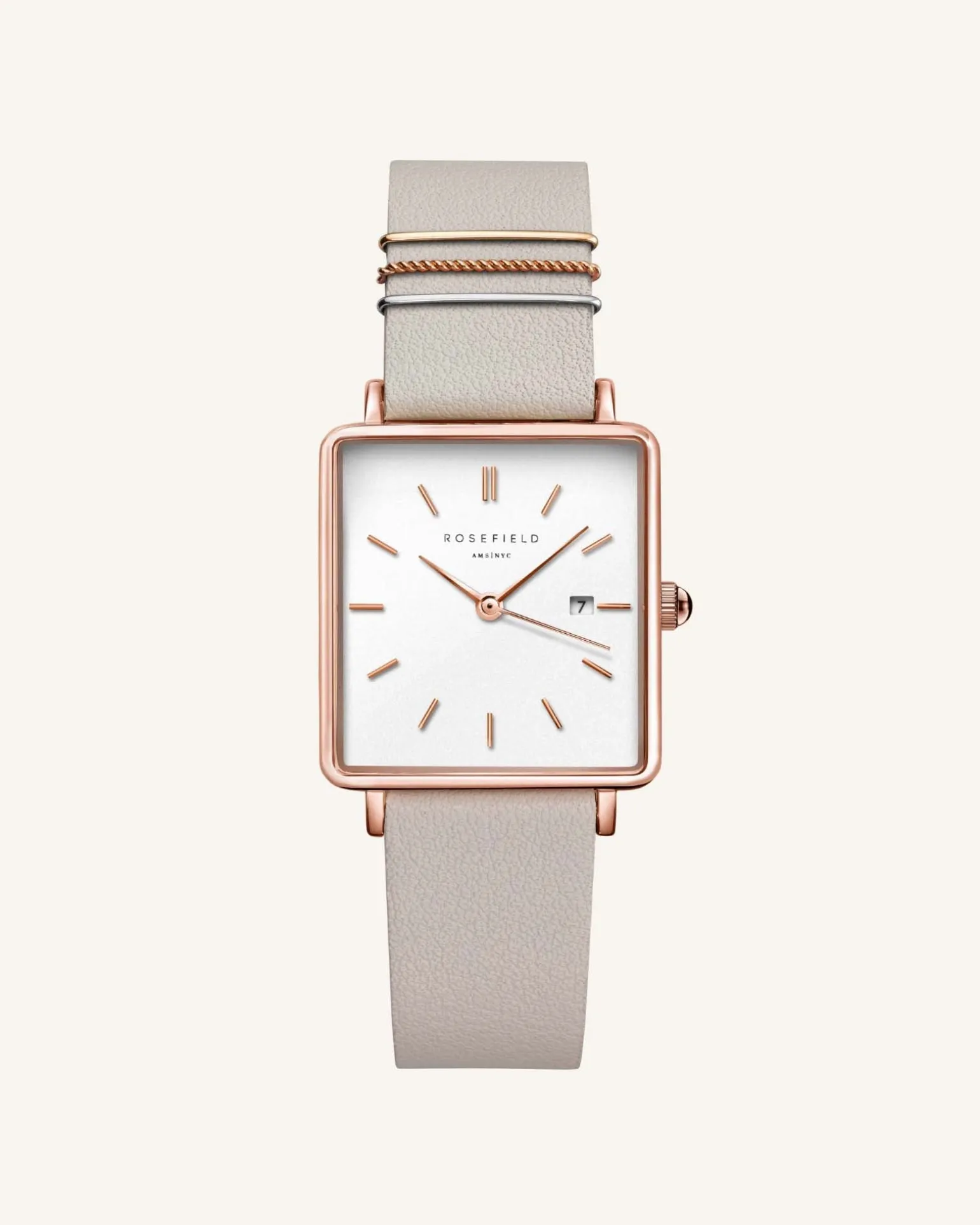 Boxy Cool Grey Rose Gold