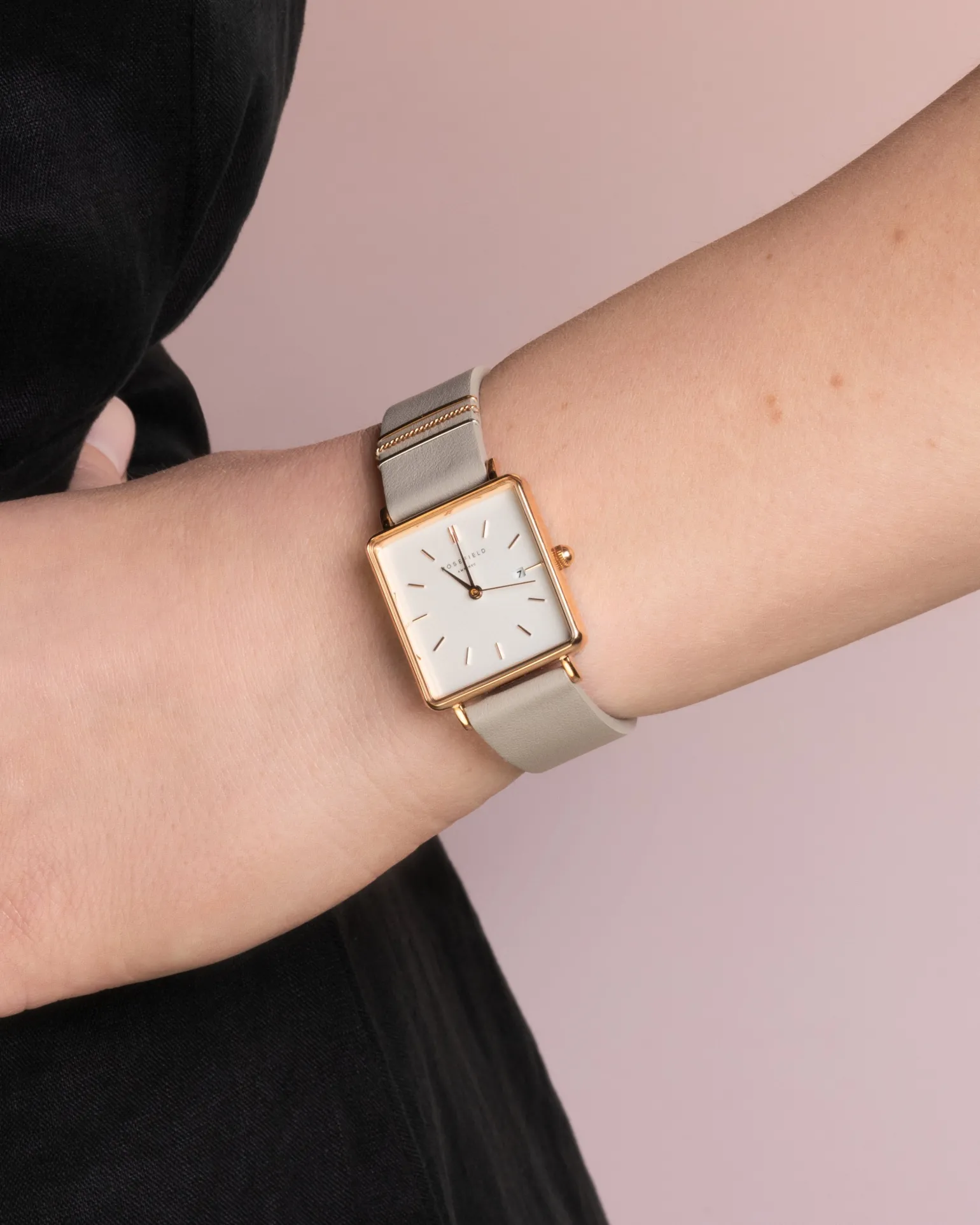 Boxy Cool Grey Rose Gold