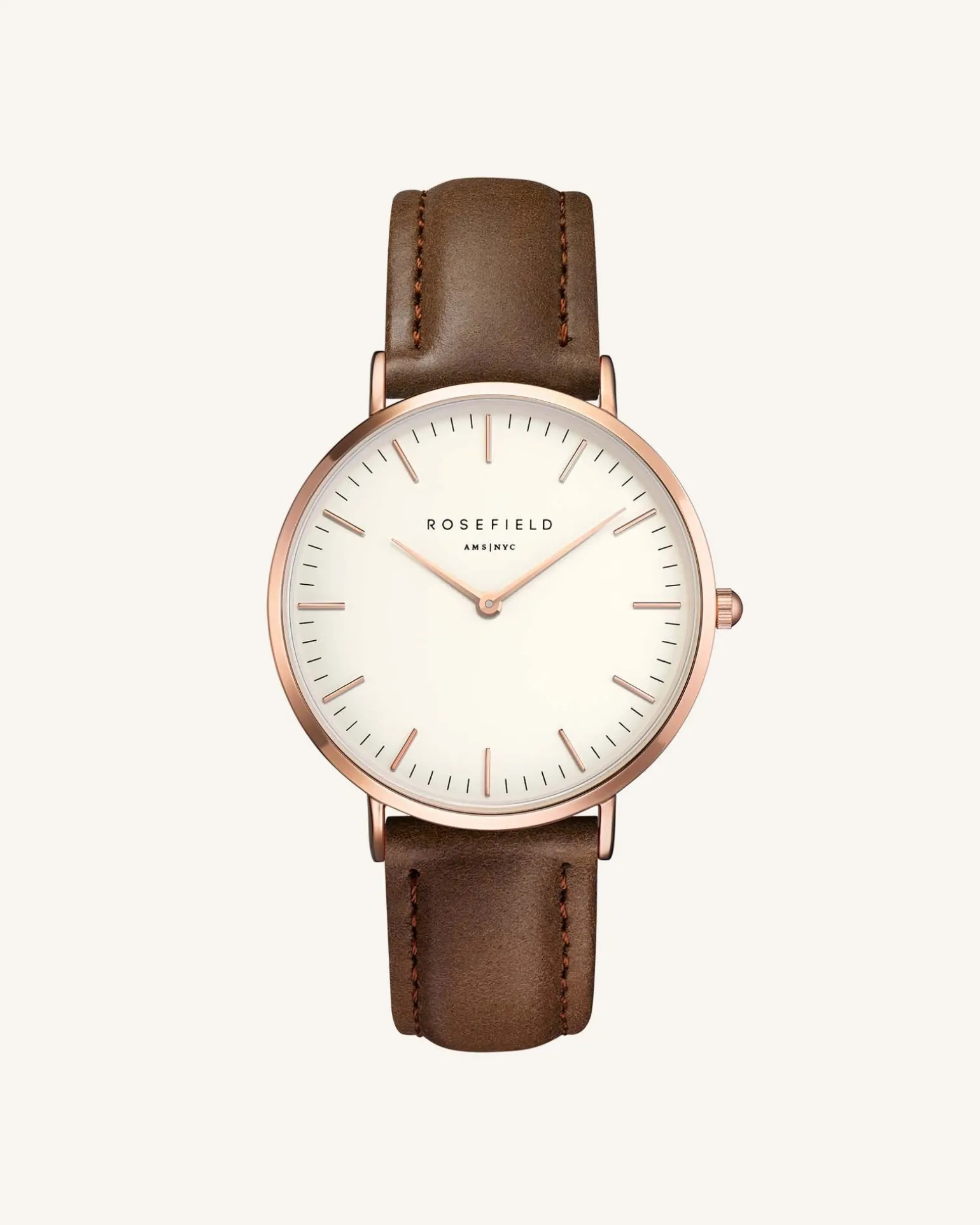 Brown Rose gold Strap