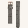 Croco Grey Rose Gold Strap