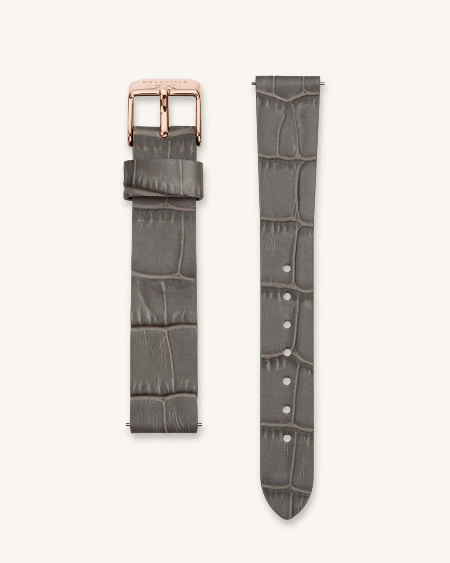 Croco Grey Rose Gold Strap