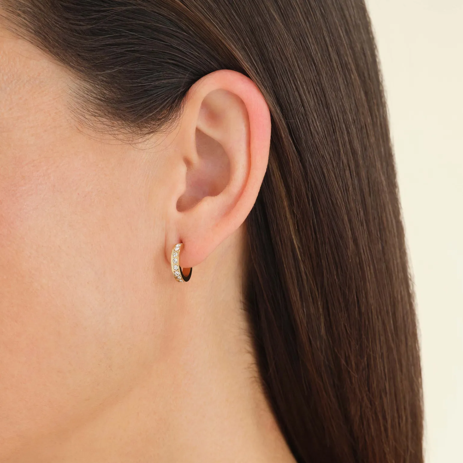 Crystal Hoop Gold