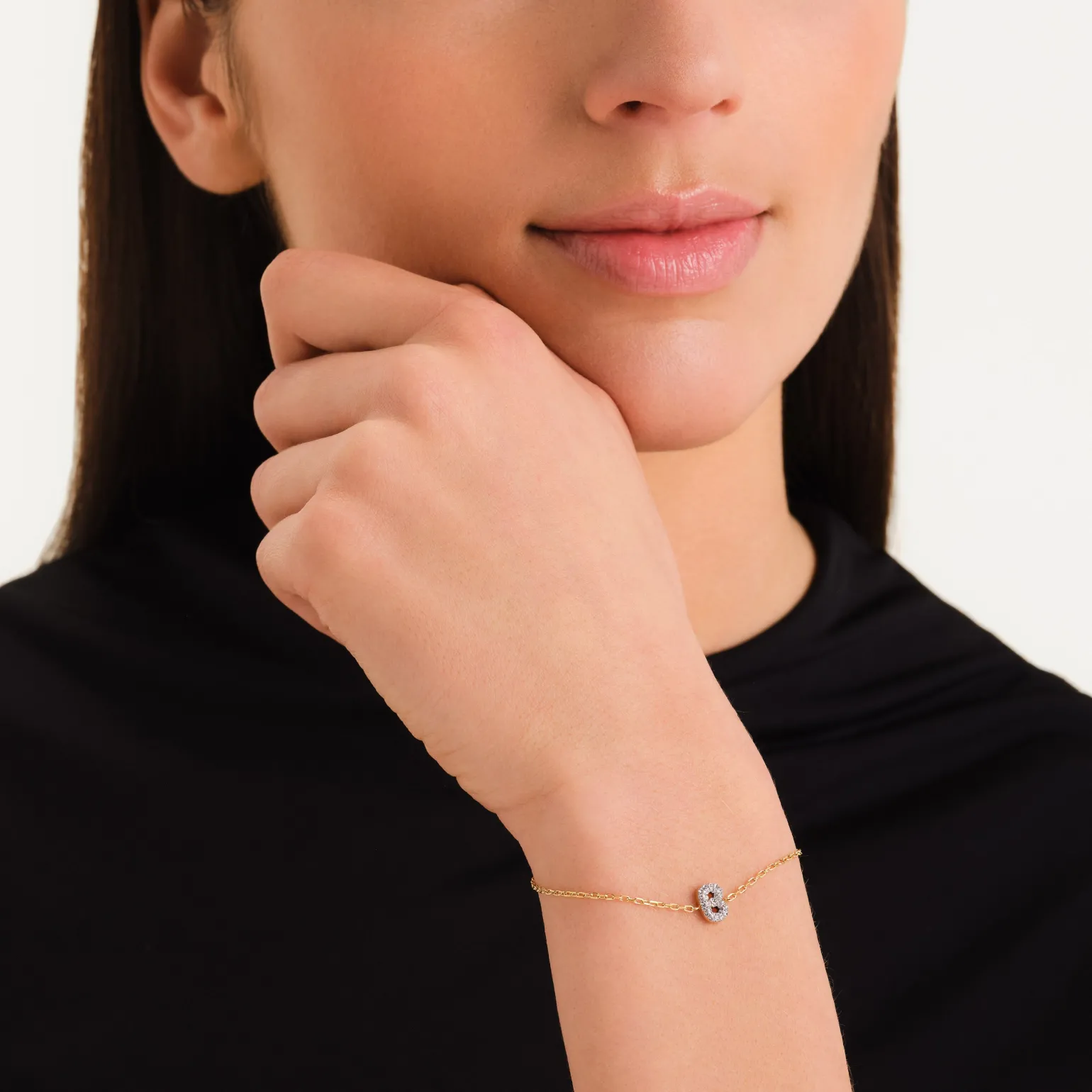 Crystal Letter B Bracelet