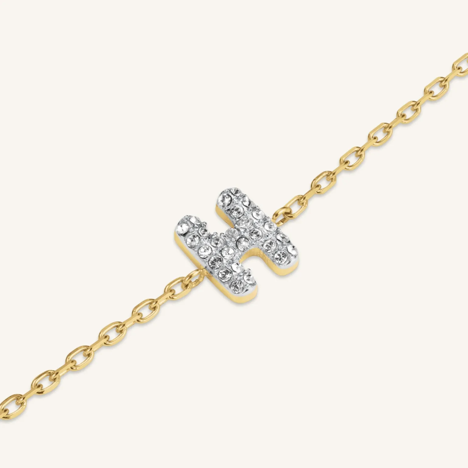Crystal Letter H Bracelet
