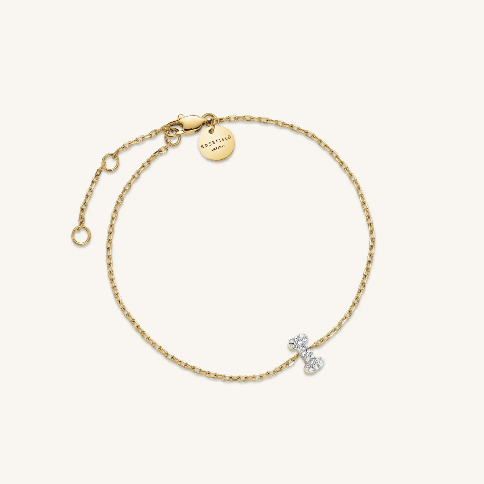 Crystal Letter I Bracelet