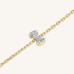 Crystal Letter I Bracelet