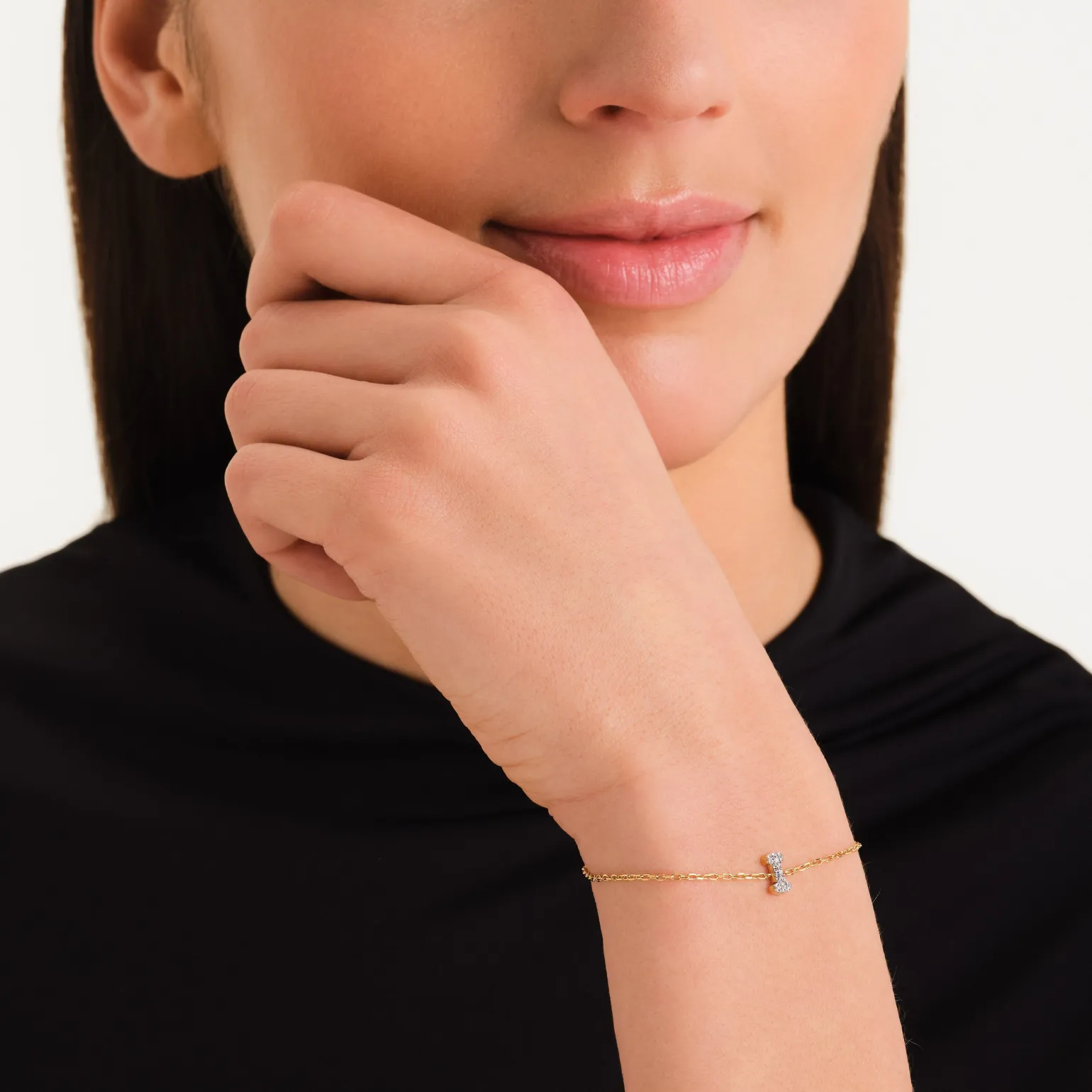 Crystal Letter I Bracelet