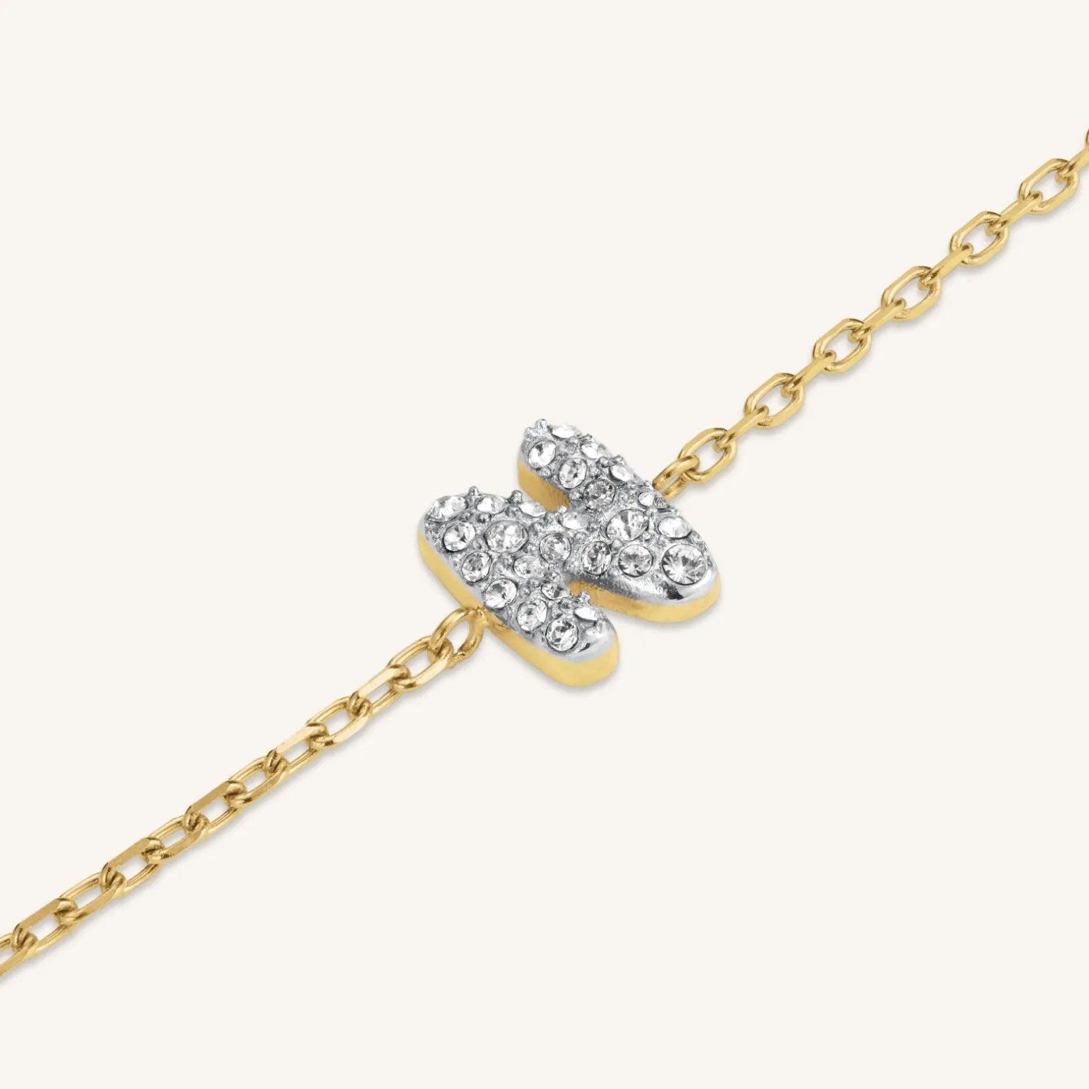 Crystal Letter N Bracelet
