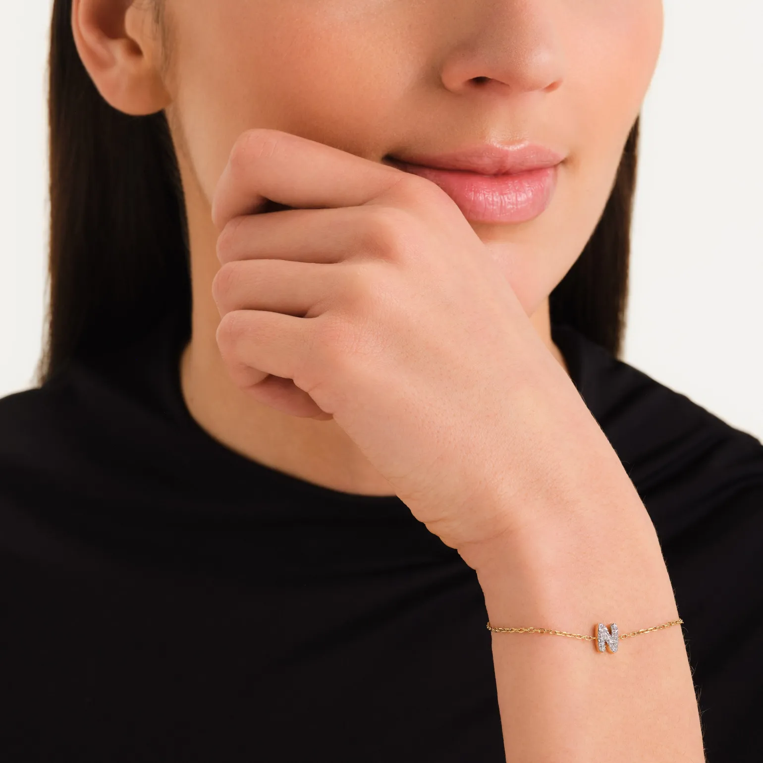 Crystal Letter N Bracelet