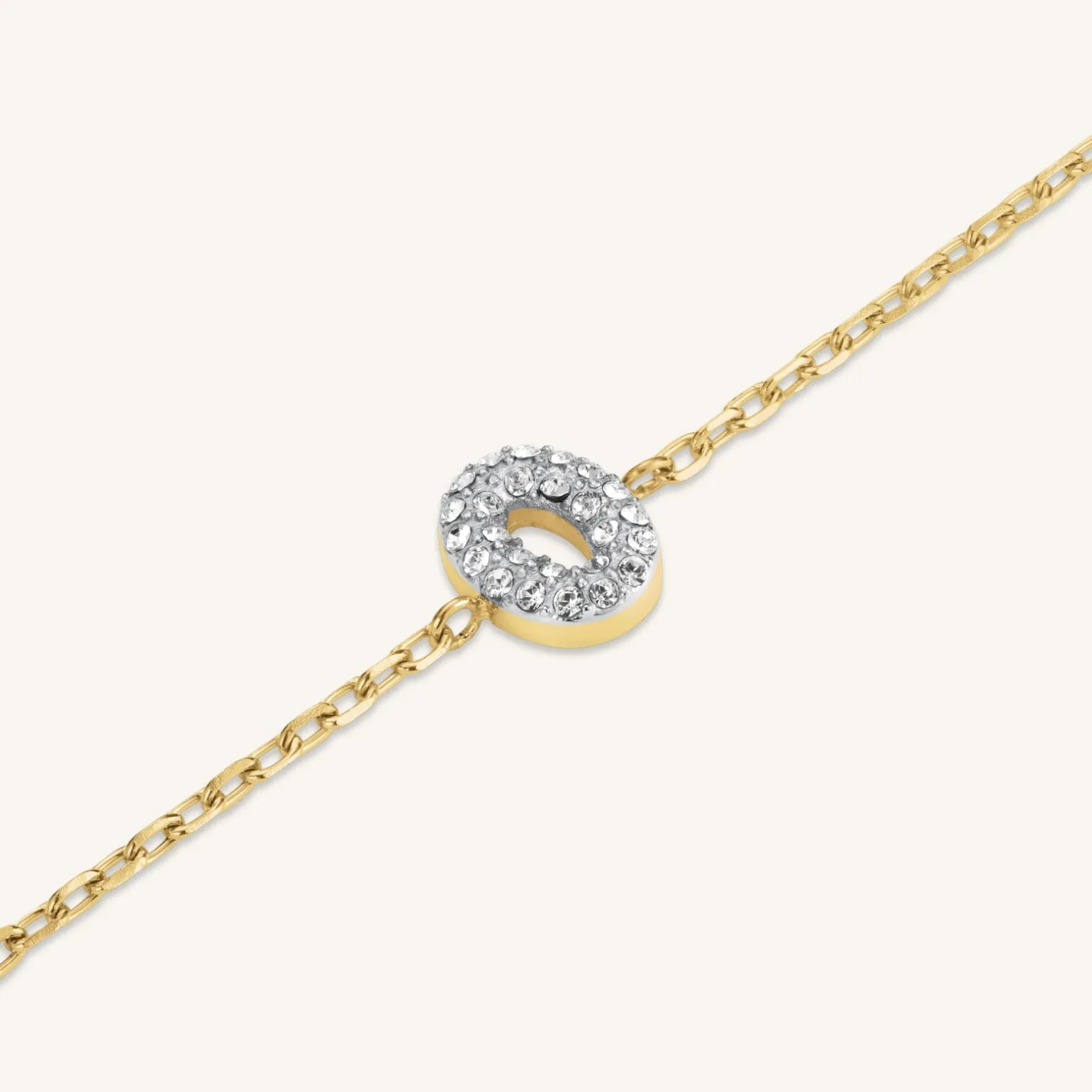 Crystal Letter O Bracelet