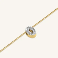 Crystal Letter O Necklace