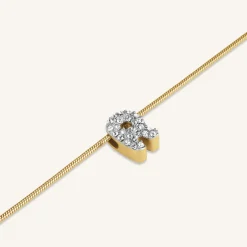Crystal Letter R Necklace