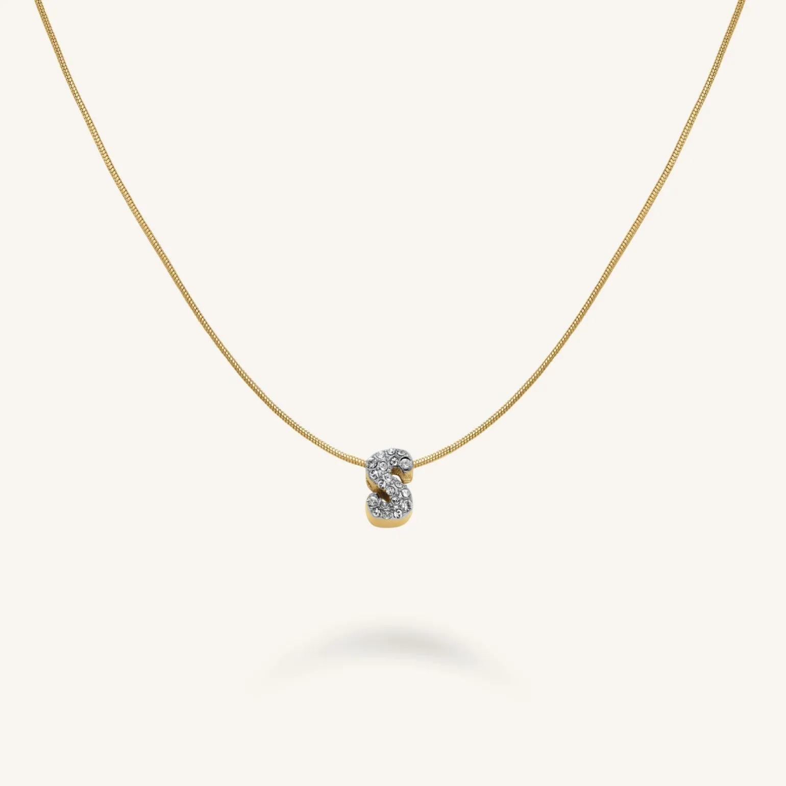Crystal Letter S Necklace