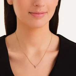 Crystal Letter T Necklace