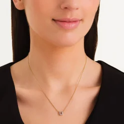 Crystal Letter U Necklace