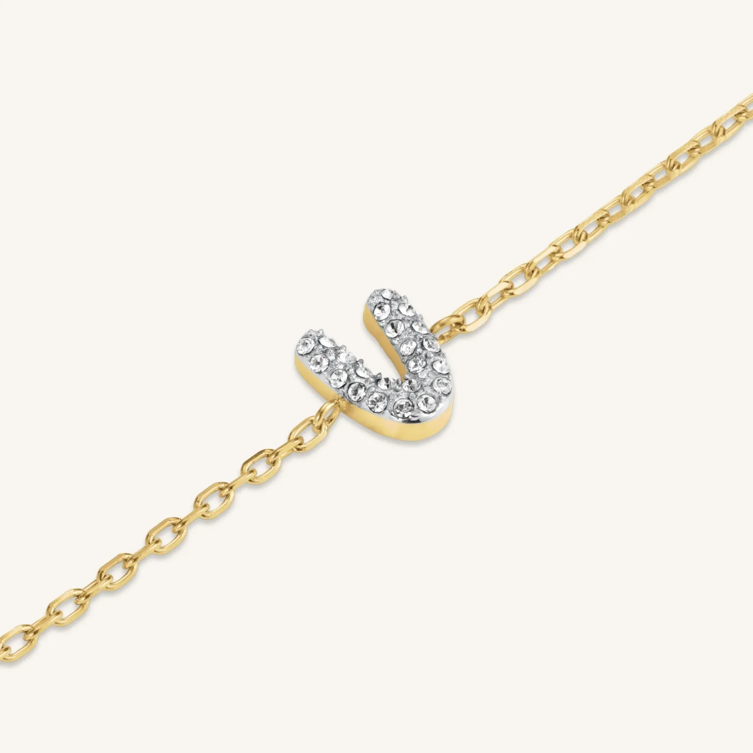 Crystal Letter V Bracelet