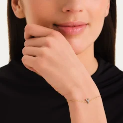 Crystal Letter Y Bracelet