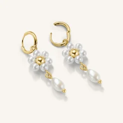 Daisy Pearl Hoops