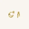 Double Hoop Gold