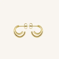 Double Hoop Gold