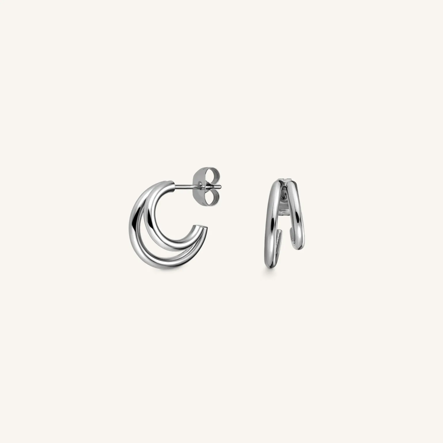 Double Hoop Silver