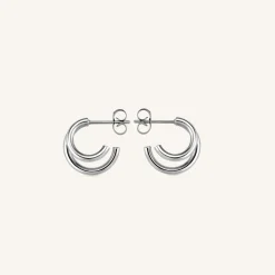 Double Hoop Silver