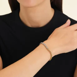 Duotone Herringbone Bracelet
