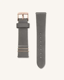 Elephant Grey Rose gold Strap