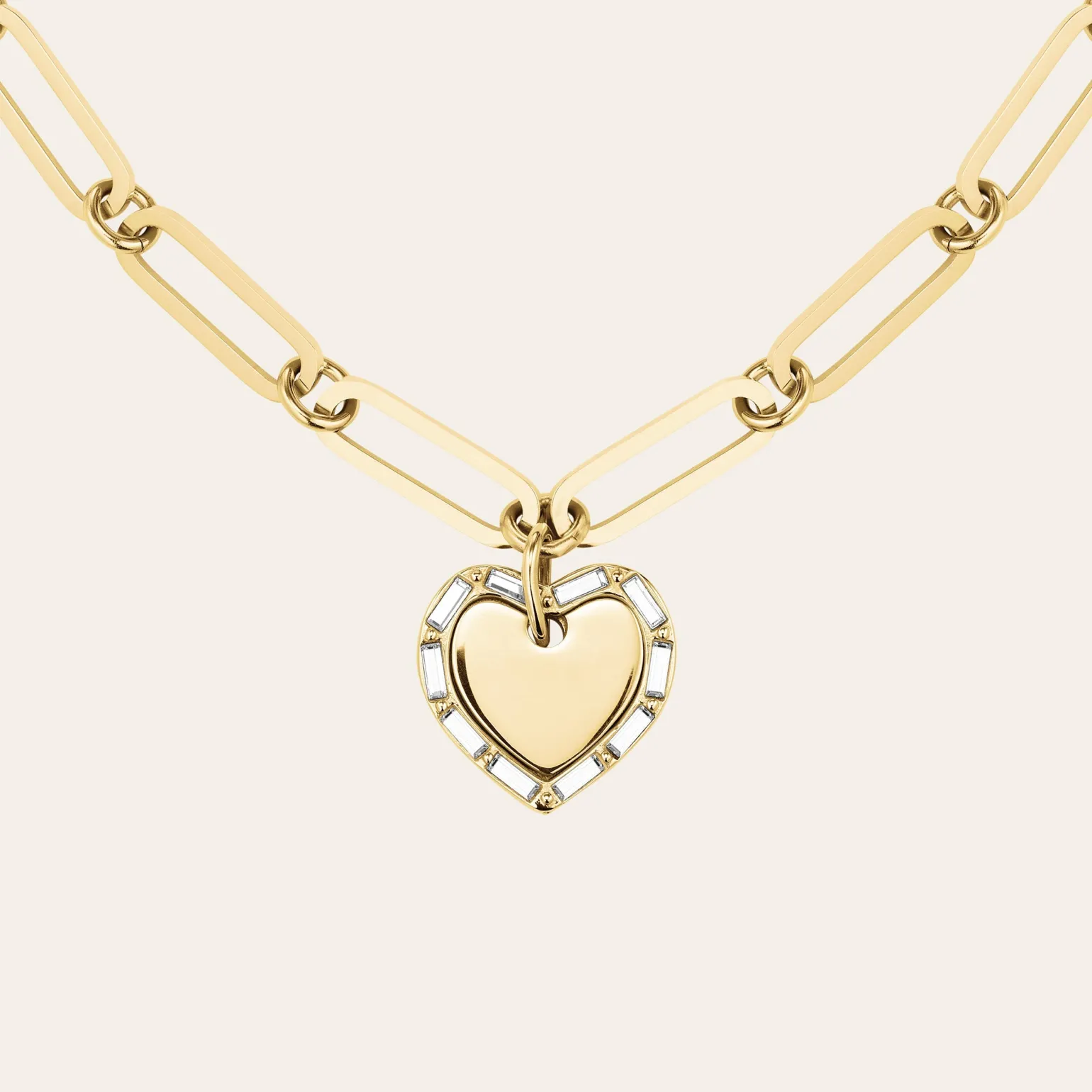 Heart Baguette Necklace