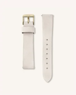 Light Grey Nubuck Gold Strap