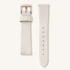 Light Grey Nubuck Rose Gold Strap