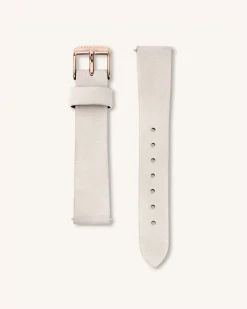 Light Grey Nubuck Rose Gold Strap