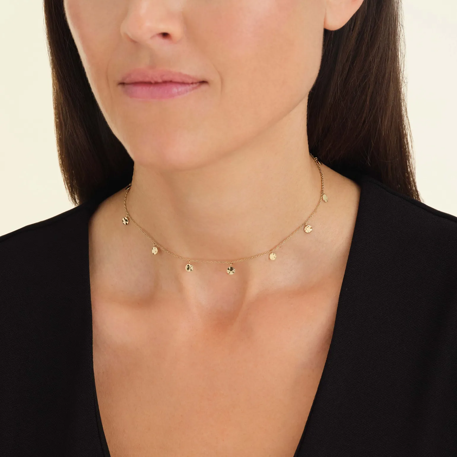Multi Coin Choker Gold