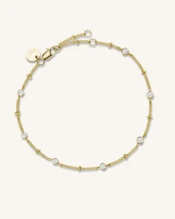 Multi Crystal Bracelet Gold