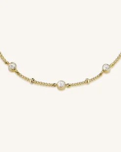 Multi Crystal Bracelet Gold
